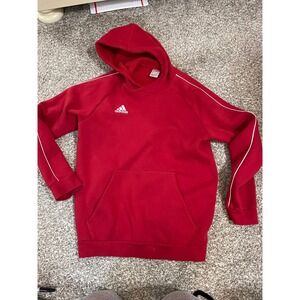 Adidas Core 18 Soccer Hoodie Red Mens XL